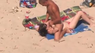 A face fuck on the beach