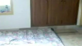 Arab girl sucks cock and gets missionary fucked on the floor