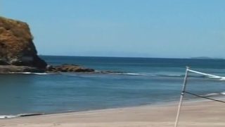 Best pornstar Nikki Montana in exotic beach, outdoor adult movie