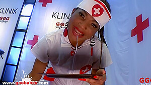 Ebony Nurse Mimi sperm treatment – German Goo Girls