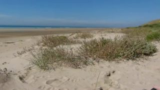 I am masturbating on a public beach