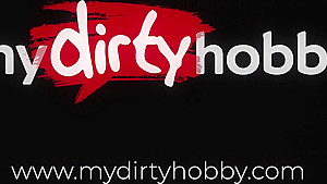 MyDirtyHobby – Nerdy college teen riding in reverse cowgirl and facialized by roommate