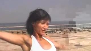 Naked Beach – Legal Age Teenager snatch with CIM Facial – self filmed