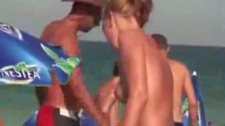 Nudist Beach Perv three Legal Age Teenager A-Hole and Pantoons
