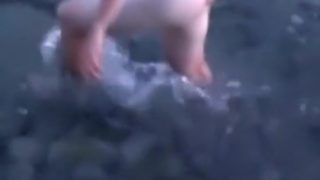 Outdoor oral pleasure on the beach