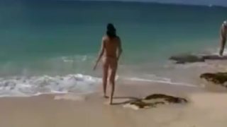 Playtime on lesbian beach