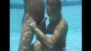 Underwater BJ. Sperm floating