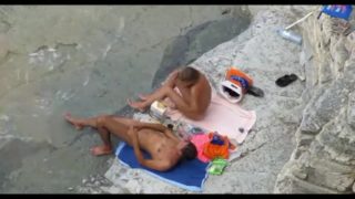 Voyeur on public beach sex