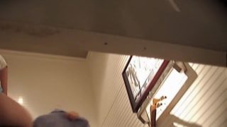 Amateur butt is shivering getting spied on change room cam