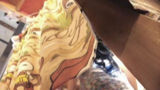Bimbo in fitting room gets on the upskirt hot movie