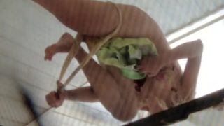 Blonde changes shorts and doesn’t see a hidden camera