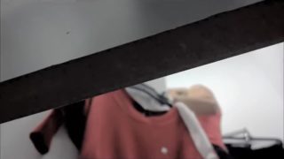 Blonde in red bra showing her amazing butt in the locker room