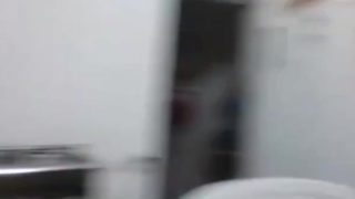 Brazilian mature topples in the kitchen
