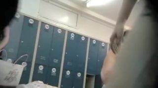 Changing room matures are all naked in dressing room