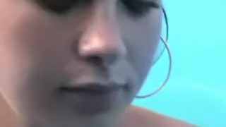Charming babe with pretty face was taped on the hidden camera