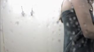Enjoyable changing room pussy is covered with hair