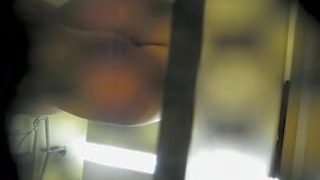 Erotic booty view from the hidden spy cam in change room