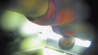 Erotic panty ass viewed on the changing room voyeur cam