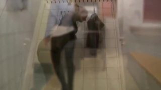 fucked in pool changing room in one piece bathing suit