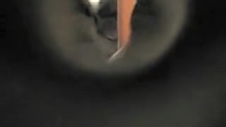 Girl in change room gets ass spied through the hole