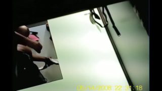 Girl shows her nude tits in the mirror of fitting room