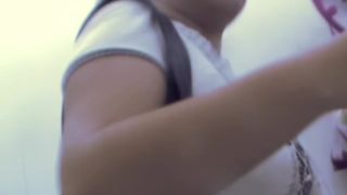 Mature fixes white bikini on the big boobs