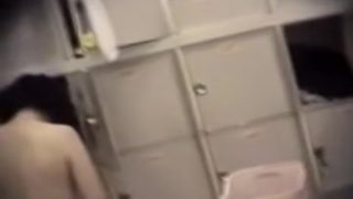Nude Asians have no idea to be spied in changing room