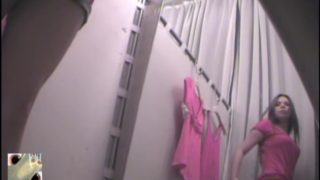 Real Barbie in pink dress change room voyeur erotica