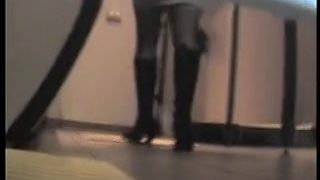 Sex scenes of hot round butt in the changing room