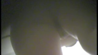 Sexy naked bottom of hot lady voyeured in changing room