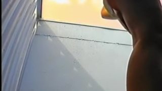 Small bikini booty on the beach change cabin spy cam