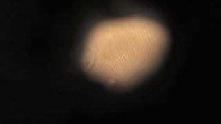Spying the clean shaved amateur pussy through key hole